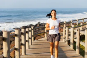 woman exercising after perineal tearing
