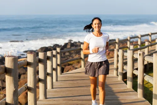 woman exercising after perineal tearing