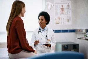 Doctor consulting with a patient